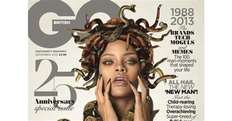 rihanna fully naked|Topless Rihanna poses as Medusa for British GQ